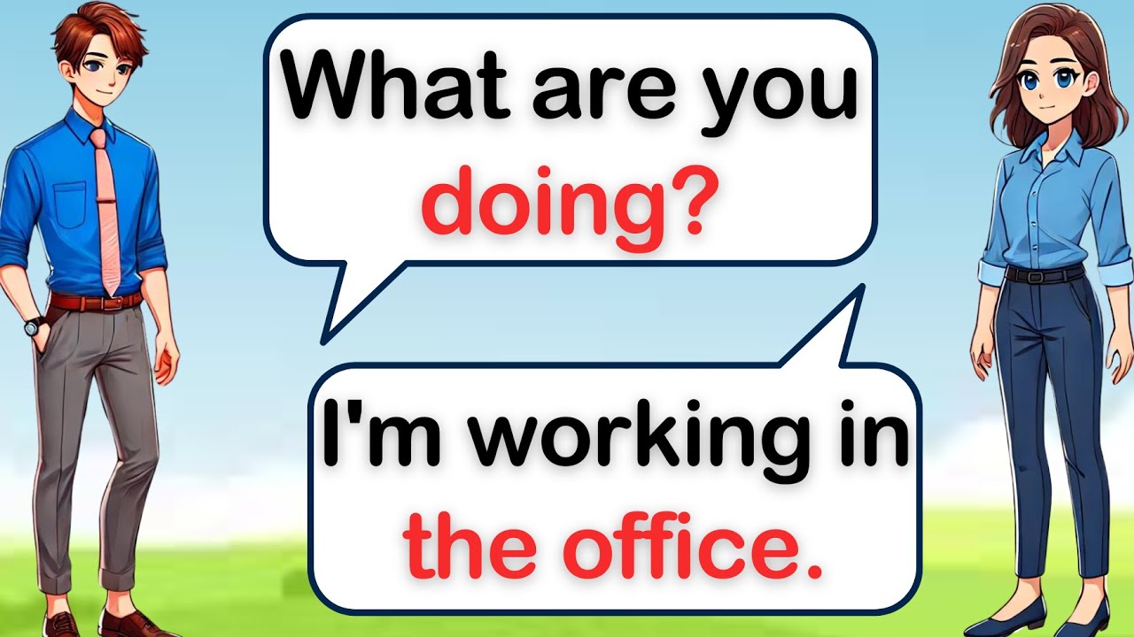 Present Continuous Tense - English Conversation Practice - Improve Speaking Skills -Continuous Tense