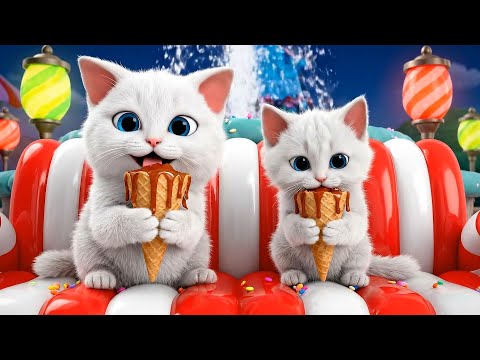 Mama Cat Trims Fur on the Farm and Makes Tiger Hat For Kittens At Home🐾🎩🐯