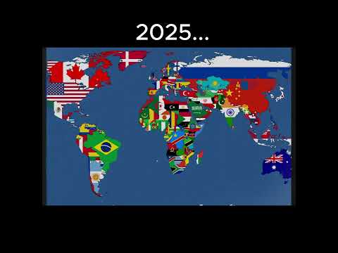 WORLD MAP IN FUTURE WITH FLAGS #geographythroughmaps #map #geography #future #map #2025 #history