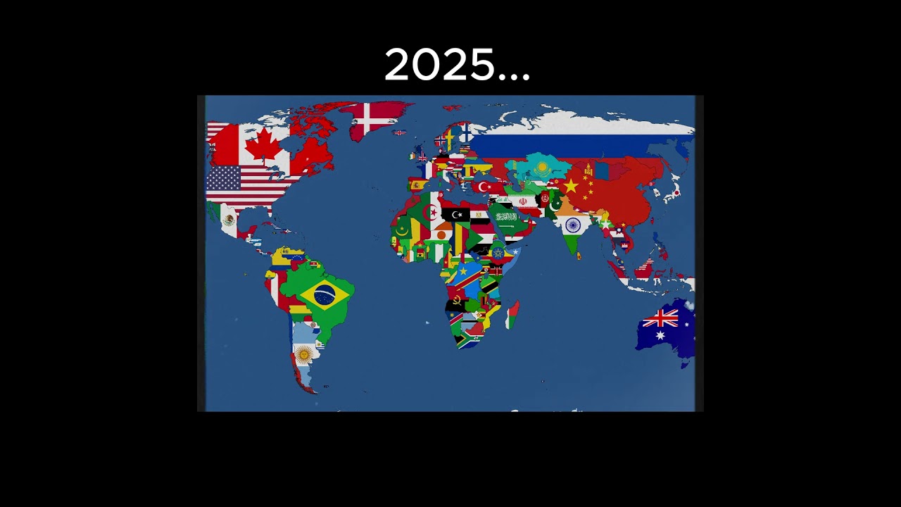WORLD MAP IN FUTURE WITH FLAGS #geographythroughmaps #map #geography #future #map #2025 #history