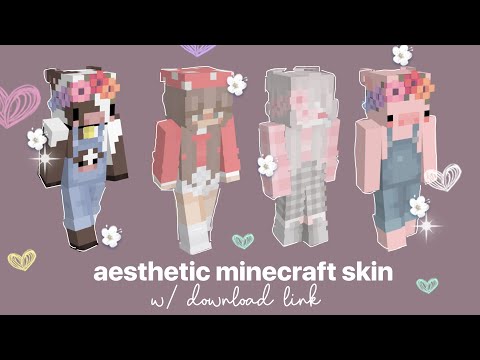 aesthetic minecraft skin w/ download linkπ