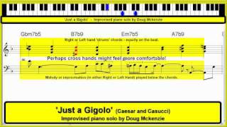 'Just a Gigolo' - solo jazz piano tutorial