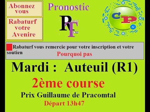 Rabaturf Pronostic/*100 % Quinté+/*Auteuil (R1)/*Mardi/*03/10/2017 l