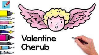 How to Draw a Cute Valentines Cherub Real Easy
