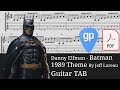 Batman (1989) Theme on Guitar by Jeff Lareau - Composed by Danny Elfman Guitar Tabs [TABS]