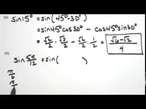 Sum and difference formulas for sine