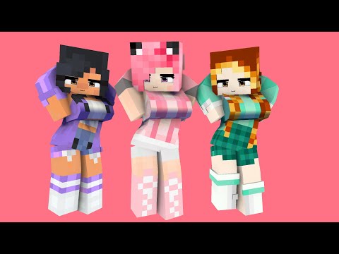 COUPLE DANCE DARLING OHAYO APHMAU BEST FRIENDS KC AND KIM - MINECRAFT ANIMATION #shorts