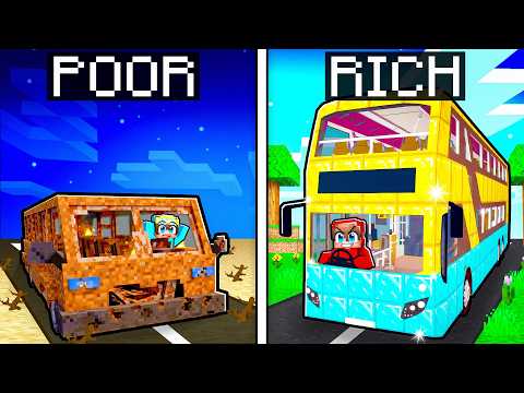 POOR vs RICH Bus Battle in Minecraft!