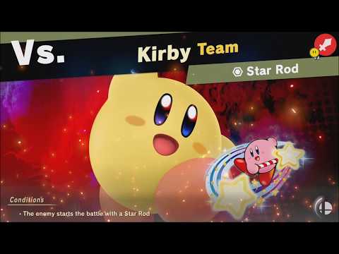 Super Smash Bros Ultimate vs Kirby Team (Unlocks: Star Rod) World of Light - Adventure Mode