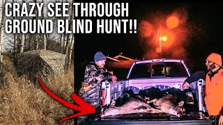 Doubled Up on Does Out of the TideWe See Through Ground Blind!! | Illinois Gun Hunt 2024