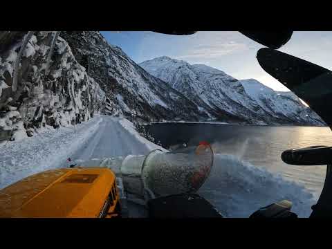 4K WINTER - Deep Snow Plowing in Norway #Schneeräumung