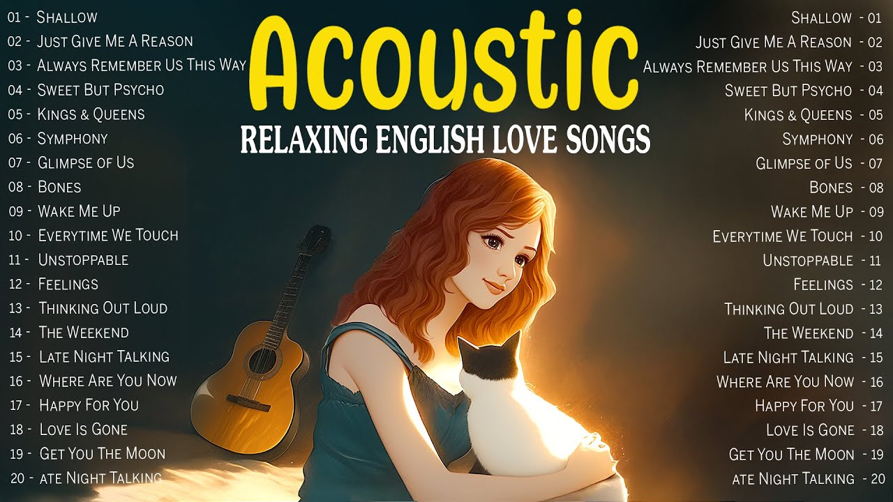 Chill Acoustic Music 2025 New Songs with Lyrics 💖 Enjoy English Acoustic Songs Tune into Joyful