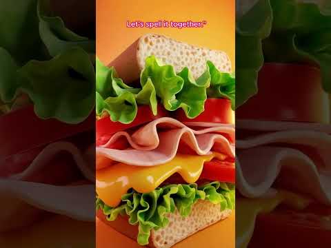 Name the Food – Sandwich 🥪 | Learn to Spell for Kids | #Shorts #mamaousaysay