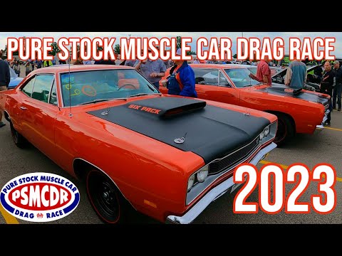 Pure Stock Muscle Car Drag Race 2023 - PSMCDR at Mid-Michigan Motorplex!