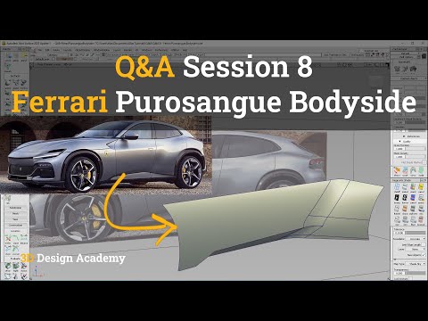 Autodesk Alias Tutorials I Q&A Session 8 - Ferrari Purosangue Bodyside