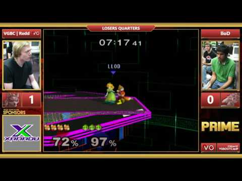 Prime - VGBC | Redd (Fox) Vs. lloD (Peach, Marth) SSBM Losers Quarters - Smash Melee