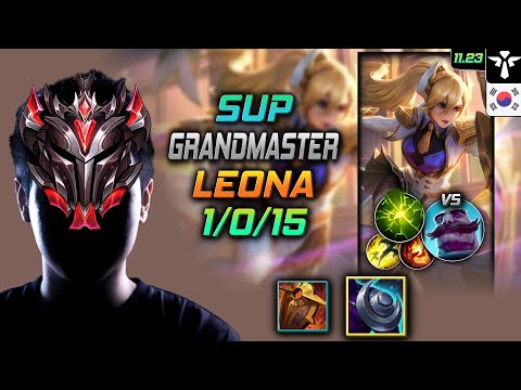 GrandMaster Leona Support vs Braum - 천상계 서폿 레오나 심연 여진 - LOL KR 11.23