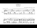 Bill EVans - G Waltz (Piano Transcription)