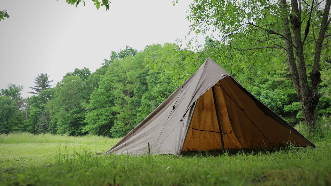Make a Tent with a Tarp: 10x10 Oilcloth Tarp