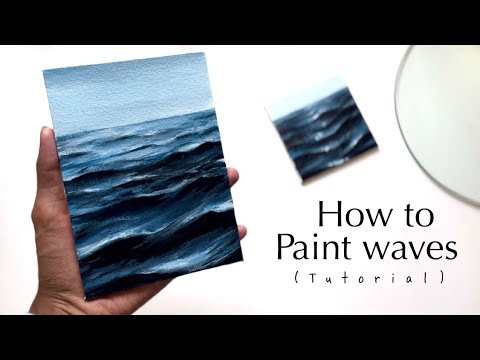 How to paint waves 🌊| Acrylic painting tutorial