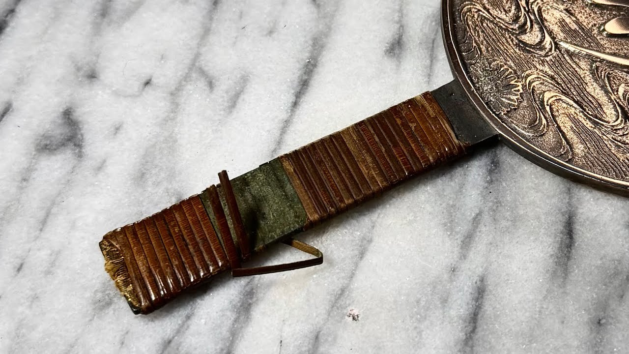 300年前の銅鏡の持ち手をピカピカに鏡面仕上げ｜Bronze Mirror Handle Polish #restoration #mirror #らいくり 