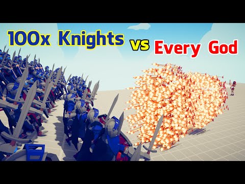 100x KNIGHTS vs EVERY GOD | TOTALLY ACCURATE BATTLE SIMULATOR - TABS BOX