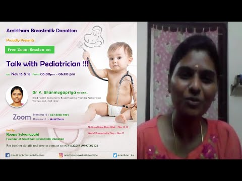 Talk with Pediatrician | Dr.Shanmugapriya | Amirtham Breastmilk donation | அமிர்தம் தாய்ப்பால் தானம்