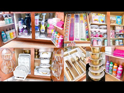 ULTIMATE KITCHEN ORGANIZATION | Satisfying Clean and Kitchen Restock Organizing on A Budget