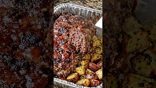 Download lagu Classic Glazed Meatloaf with Roasted Red Potatoes 🥩 #Shorts mp3