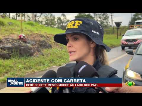 Bebê morre soterrado por arroz após carreta tombar em Ibiporã