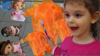 O CHÃO É LAVA SALVANDO BABY ALIVE - o chão é lava com biafankids - the floor is lava