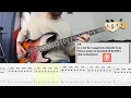 The Killers - Mr. Brightside BASS COVER + PLAY ALONG TAB + SCORE PDF