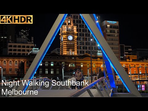 Quiet Tuesday Night | Southbank | Melbourne Australia | 4K HDR