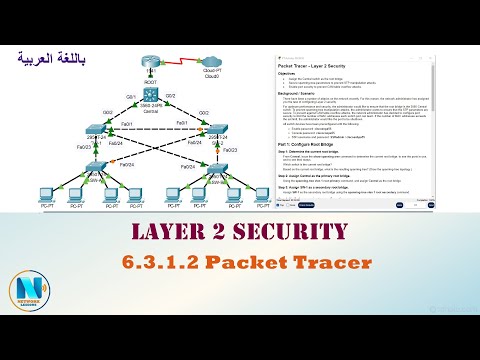 6.3.1.2 Packet Tracer - Layer 2 Security  عربي