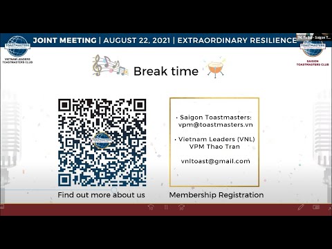 116th | Special Joint meeting Area V1 (Division V Vietnam) - Saigon Toastmasters x VNL | August 2021