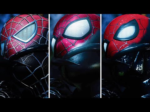 3 Spider-Man Vs Venom with Black Suit Transformation Scene - Marvel's Spider-Man 2 (New Game +)