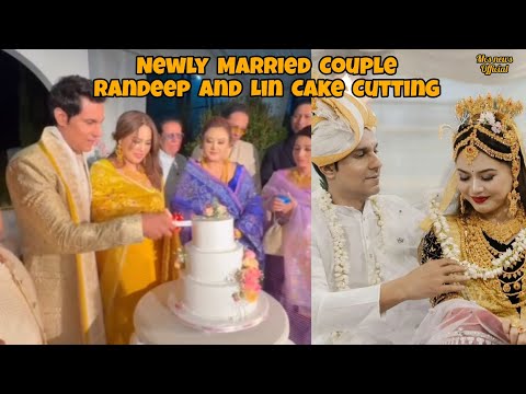 Newly Weds Couple Randeep Hooda And Lin Laishram Cake Cutting Ceremony Vedio Live #viral #cake