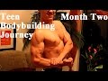 Month Two Progress - Current Physique Update - Teen Bodybuilding Bulking Physique Journey