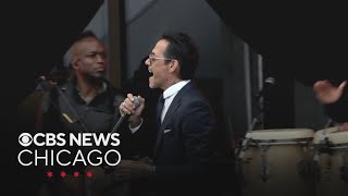 Marc Anthony takes the stage to perform "Vivir Mi Vida"