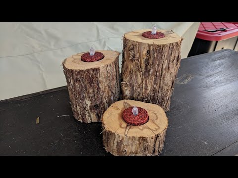 Log Tea Light Candle Holders