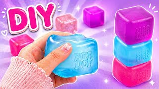 DIY viral Needoh Cube Squishy making at home /crafts to do when your bored / easy ideas/ paper craft