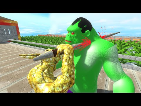 KOZAROG THE DEMON vs HULK GORO DEATH RUN - Animal Revolt Battle Simulator