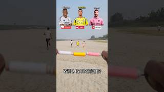 Ronaldo Messi Mbappe ⚡️ WHO IS FASTER!? #shorts #ronaldo #messi #mbappe