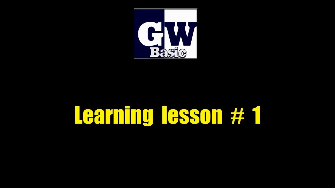 GW-BASIC learning lesson #1