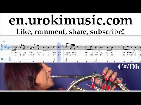 French Horn lessons Silvestre Dangond Nicky Jam - Cásate Conmigo Sheet Music Tutorial Part#2 um-i352
