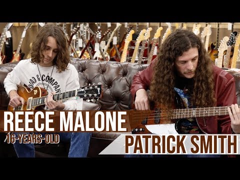 16-years-old Reece Malone & Patrick Smith jamming at Norman's Rare Guitars