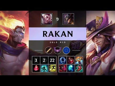 Rakan Mid vs Twisted Fate - EUW Master Patch 25.16
