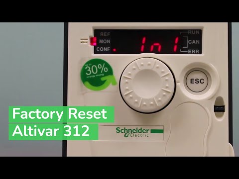 Altivar 312 VFD Factory Reset to Default settings | Schneider Electric Support