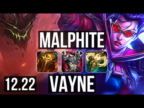 MALPH vs VAYNE (TOP) | 7 solo kills, 8/2/4 | EUW Master | 12.22