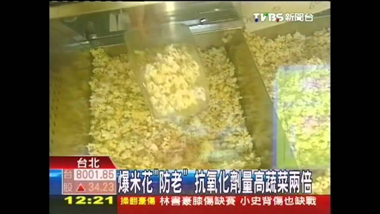 爆米花「防老」 抗氧化劑量高蔬菜2倍